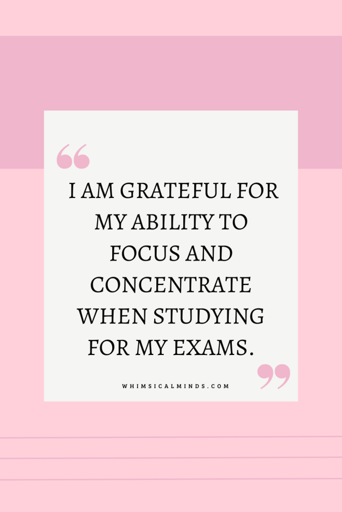 affirmations for exam success
