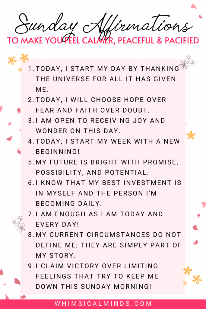 sunday affirmations images