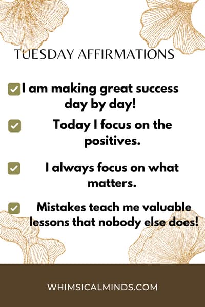 tuesday affirmations